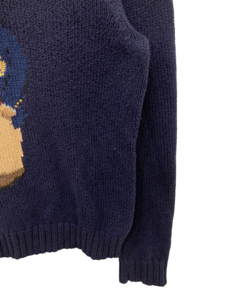 RALPH LAUREN（ラルフローレン）RALPH LAUREN (ラルフローレン) ポロベアクルーネックニット ネイビー サイズ:Mの古着・服飾アイテム
