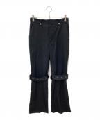 JOHN LAWRENCE SULLIVANジョン ローレンス サリバン）の古着「Wool gabardine bondage trousers」｜ブラック