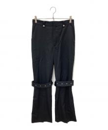 JOHN LAWRENCE SULLIVAN（ジョン ローレンス サリバン）の古着「Wool gabardine bondage trousers」｜ブラック