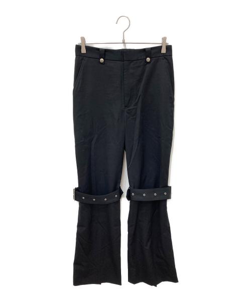 JOHN LAWRENCE SULLIVAN（ジョン ローレンス サリバン）JOHN LAWRENCE SULLIVAN (ジョン ローレンス サリバン) Wool gabardine bondage trousers ブラック サイズ:44の古着・服飾アイテム