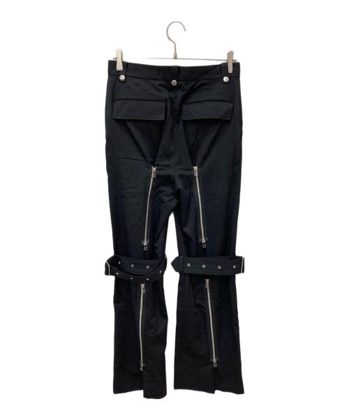 JOHN LAWRENCE SULLIVAN（ジョン ローレンス サリバン）JOHN LAWRENCE SULLIVAN (ジョン ローレンス サリバン) Wool gabardine bondage trousers ブラック サイズ:44の古着・服飾アイテム