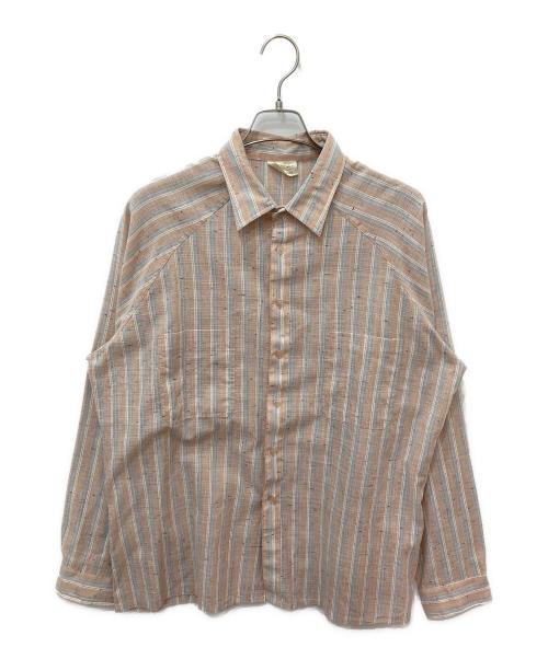 Sears（シアーズ）Sears (シアーズ) ストライプシャツ ピンク サイズ:XLの古着・服飾アイテム