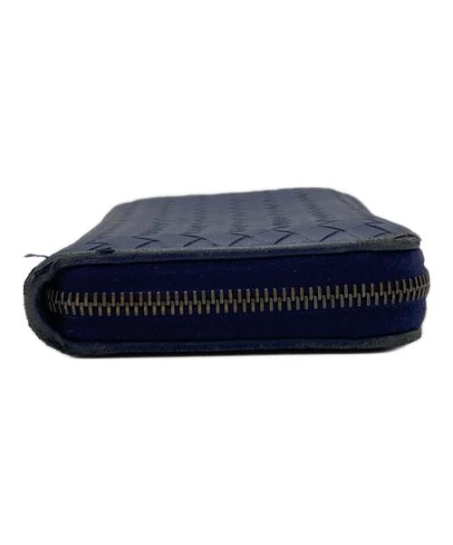 BOTTEGA VENETA（ボッテガベネタ）BOTTEGA VENETA (ボッテガベネタ) イントレチャート長財布 ネイビーの古着・服飾アイテム