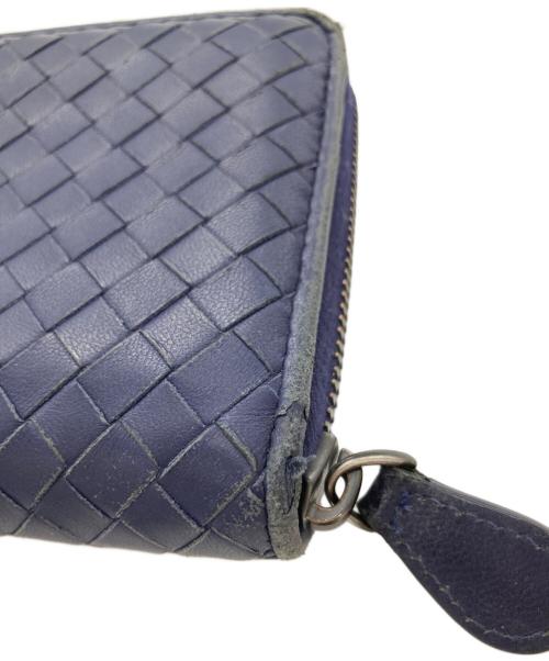 BOTTEGA VENETA（ボッテガベネタ）BOTTEGA VENETA (ボッテガベネタ) イントレチャート長財布 ネイビーの古着・服飾アイテム