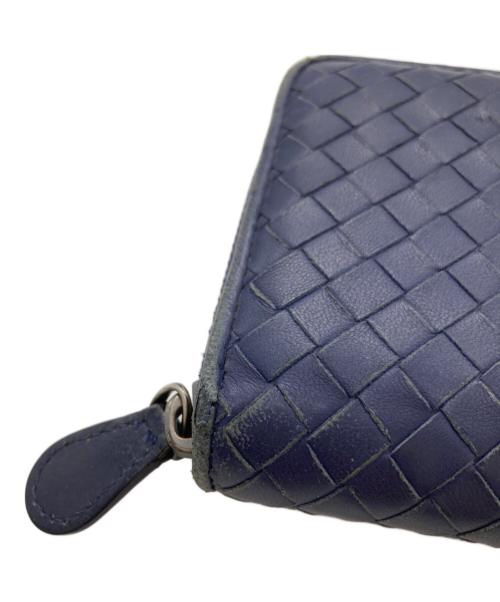 BOTTEGA VENETA（ボッテガベネタ）BOTTEGA VENETA (ボッテガベネタ) イントレチャート長財布 ネイビーの古着・服飾アイテム