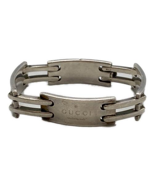 GUCCI（グッチ）GUCCI (グッチ) プレートリンクブレスレット シルバーの古着・服飾アイテム