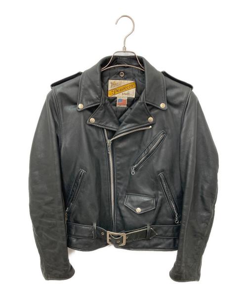 Schott（ショット）Schott (ショット) レザーダブルライダースジャケット ブラック サイズ:34の古着・服飾アイテム