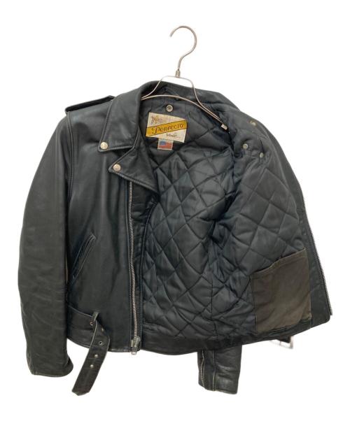 Schott（ショット）Schott (ショット) レザーダブルライダースジャケット ブラック サイズ:34の古着・服飾アイテム