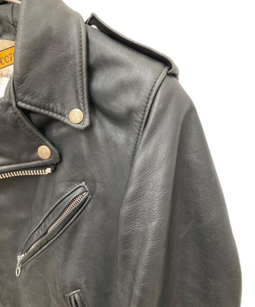 Schott（ショット）Schott (ショット) レザーダブルライダースジャケット ブラック サイズ:34の古着・服飾アイテム