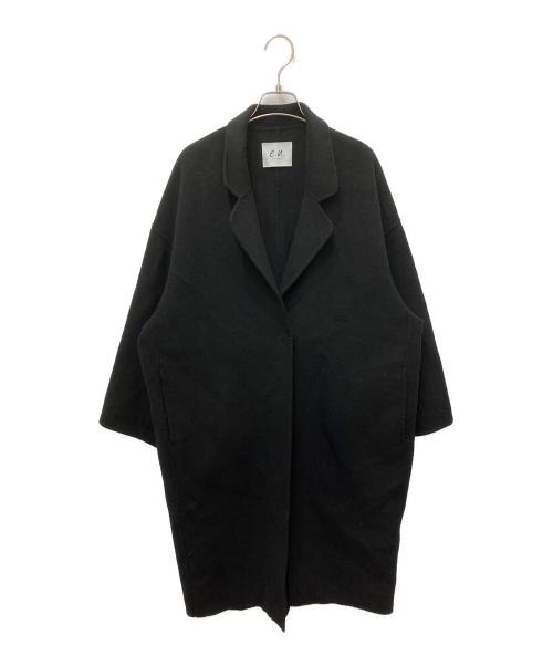 evernavy（エバーネイビー）evernavy (エバーネイビー) リバーロングコクーンコート ブラック サイズ:Mの古着・服飾アイテム