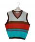 TTT MSW（ティー）の古着「Border Knit Vestニットベスト」｜ブルー