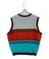 TTT MSW (ティー) Border Knit Vestニットベスト ブルー サイズ:XL：6000円