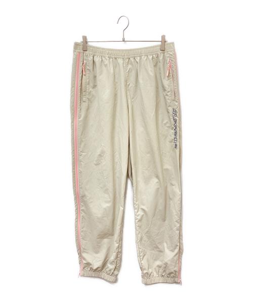 SUPREME（シュプリーム）Supreme (シュプリーム) Contrast Zip Warm Up Pant　コントラストジップウォームアップパンツ ベージュ サイズ:XLの古着・服飾アイテム