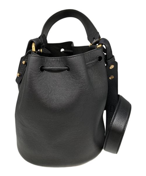 FURLA（フルラ）FURLA (フルラ) 巾着型ショルダーバック ブラックの古着・服飾アイテム