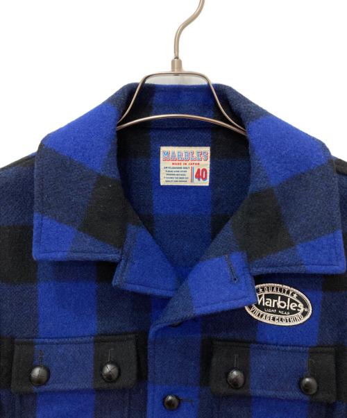 MARBLES（マーブルズ）MARBLES (マーブルズ) バッファローチェックジャケット ネイビー サイズ:Mの古着・服飾アイテム