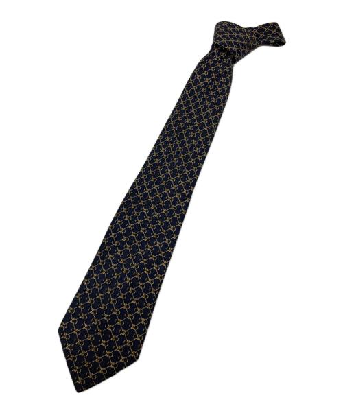 HERMES（エルメス）HERMES (エルメス) シルクネクタイ ネイビー サイズ:記載なしの為実寸参照の古着・服飾アイテム