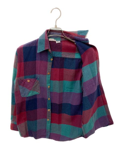 big mac（ビッグマック）BIG MAC (ビッグマック) ネルシャツ パープル サイズ:Mの古着・服飾アイテム