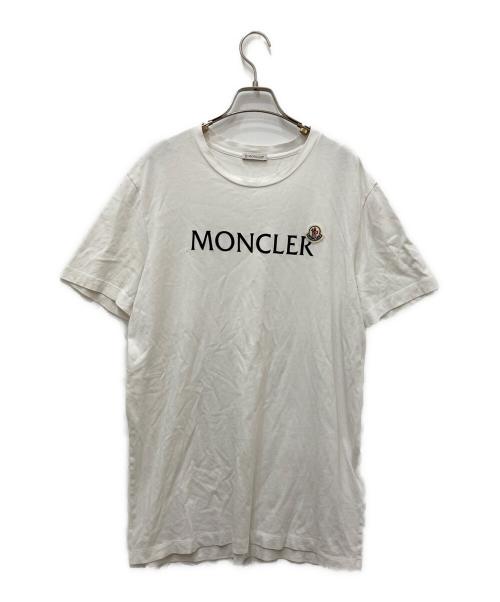 MONCLER（モンクレール）MONCLER (モンクレール) logo patch T-shirt（ロゴパッチTシャツ） ホワイト サイズ:XLの古着・服飾アイテム