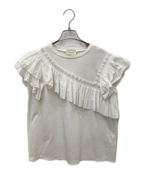 UNITED ARROWS（ユナイテッドアローズ）UNITED ARROWS (ユナイテッドアローズ) コンビプリーツTシャツ ホワイト サイズ:FREEの古着・服飾アイテム