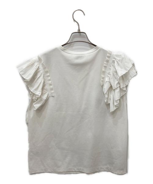 UNITED ARROWS（ユナイテッドアローズ）UNITED ARROWS (ユナイテッドアローズ) コンビプリーツTシャツ ホワイト サイズ:FREEの古着・服飾アイテム