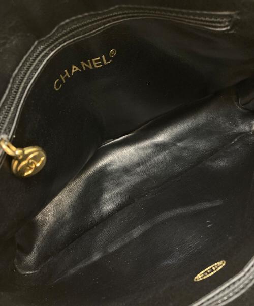 CHANEL（シャネル）CHANEL (シャネル) ラムスキン カンボンプレート チェーンショルダーハンドバッグ　マトラッセショルダーバッグ ブラックの古着・服飾アイテム