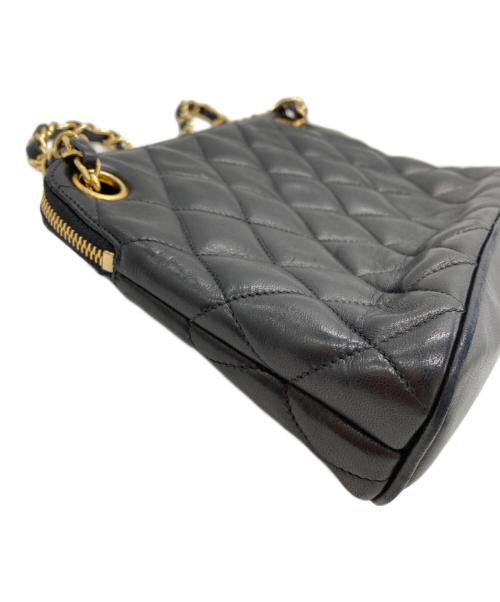 CHANEL（シャネル）CHANEL (シャネル) ラムスキン カンボンプレート チェーンショルダーハンドバッグ　マトラッセショルダーバッグ ブラックの古着・服飾アイテム