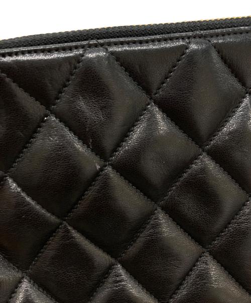 CHANEL（シャネル）CHANEL (シャネル) ラムスキン カンボンプレート チェーンショルダーハンドバッグ　マトラッセショルダーバッグ ブラックの古着・服飾アイテム