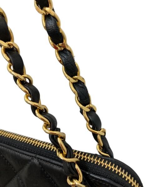 CHANEL（シャネル）CHANEL (シャネル) ラムスキン カンボンプレート チェーンショルダーハンドバッグ　マトラッセショルダーバッグ ブラックの古着・服飾アイテム