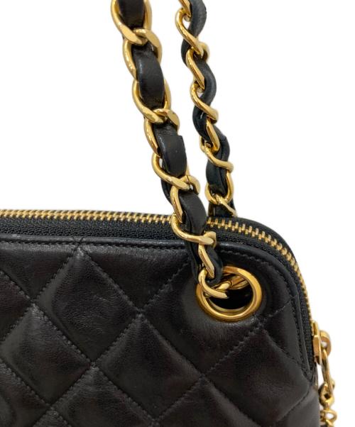 CHANEL（シャネル）CHANEL (シャネル) ラムスキン カンボンプレート チェーンショルダーハンドバッグ　マトラッセショルダーバッグ ブラックの古着・服飾アイテム