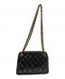 CHANEL (シャネル) ラムスキン カンボンプレート チェーンショルダーハンドバッグ　マトラッセショルダーバッグ ブラック：130000円