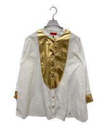 Vivienne Westwood RED LABEL（ヴィヴィアンウエストウッドレッドレーベル）の古着「箔ptロングシャツ」｜ホワイト