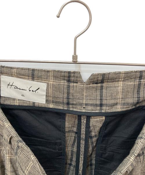 Hannibal（ハンニバル）HANNIBAL (ハンニバル) チェックトラウザーズ ブラウン サイズ:46の古着・服飾アイテム