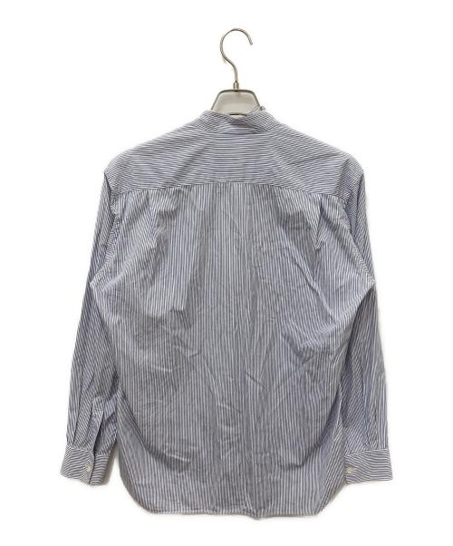 COMME des GARCONS SHIRT（コムデギャルソンシャツ）COMME des GARCONS SHIRT (コムデギャルソンシャツ) スタンドカラーストライプシャツ ブルー サイズ:Sの古着・服飾アイテム