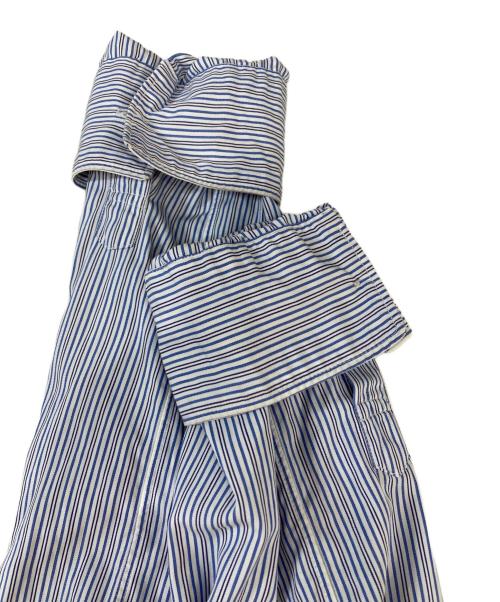 COMME des GARCONS SHIRT（コムデギャルソンシャツ）COMME des GARCONS SHIRT (コムデギャルソンシャツ) スタンドカラーストライプシャツ ブルー サイズ:Sの古着・服飾アイテム