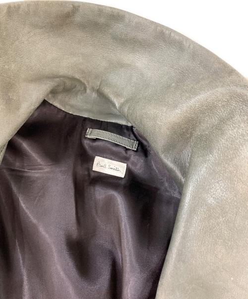 PAUL SMITH（ポールスミス）Paul Smith (ポールスミス) レザージャケット グリーン サイズ:Lの古着・服飾アイテム