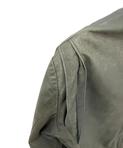 PAUL SMITH（ポールスミス）Paul Smith (ポールスミス) レザージャケット グリーン サイズ:Lの古着・服飾アイテム