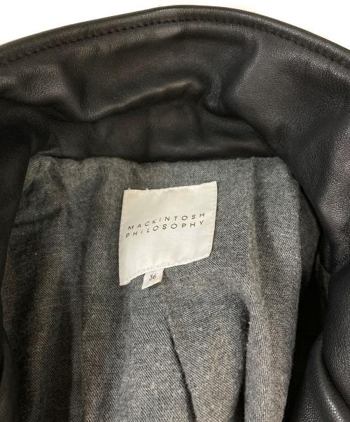 MACKINTOSH PHILOSOPHY（マッキントッシュ フィロソフィー）MACKINTOSH PHILOSOPHY (マッキントッシュ フィロソフィー) ライダースジャケット ブラック サイズ:36の古着・服飾アイテム