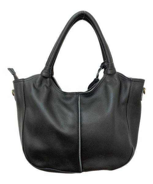 notre favori（ノートルファボリ）NOTRE FAVORI (ノートルファボリ) レザートートバッグ ブラックの古着・服飾アイテム