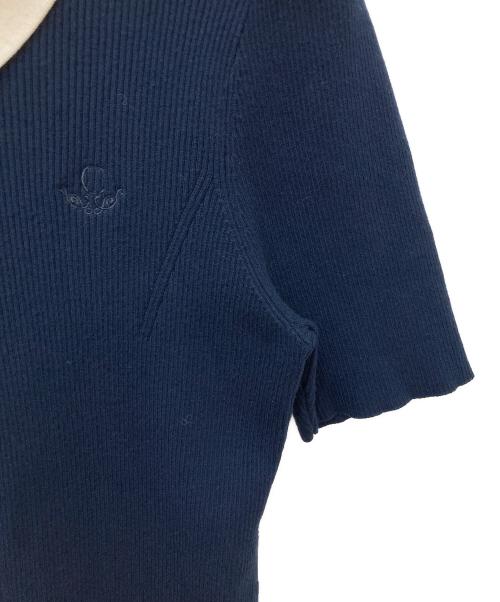 CELFORD（セルフォード）CELFORD (セルフォード) 衿付ニットプルオーバー ネイビー サイズ:Fの古着・服飾アイテム