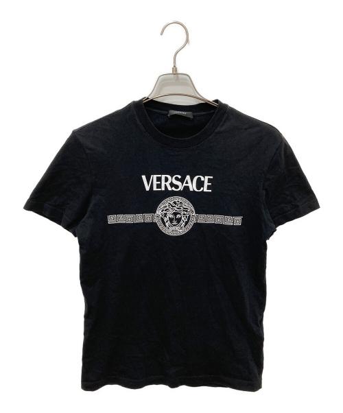 VERSACE（ヴェルサーチ）VERSACE (ヴェルサーチ) メデュサーロゴプリントTシャツ ブラック サイズ:XSの古着・服飾アイテム