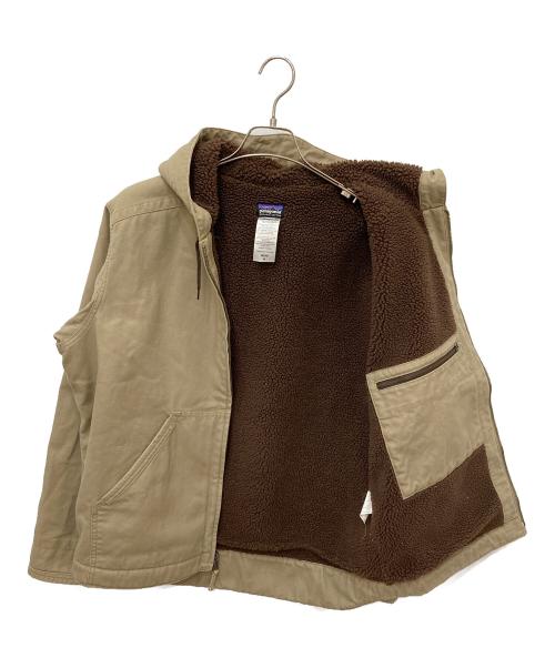 Patagonia（パタゴニア）Patagonia (パタゴニア) ラインドキャンバスフーディージャケット ベージュ サイズ:Mの古着・服飾アイテム