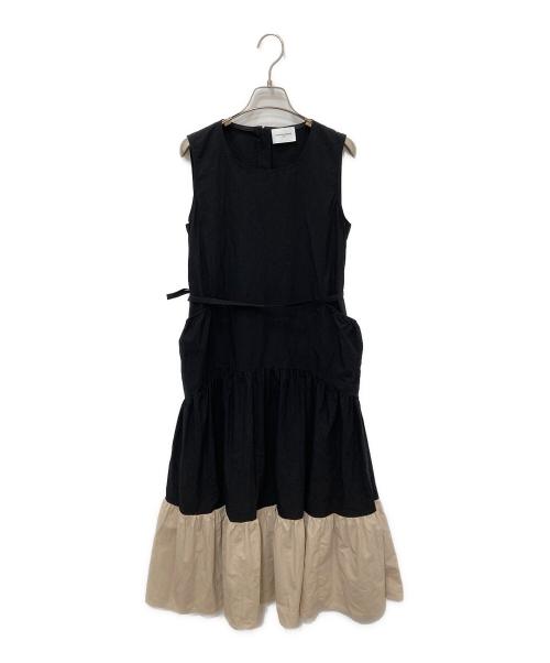 UNITED ARROWS（ユナイテッドアローズ）UNITED ARROWS (ユナイテッドアローズ) ポケット ティアード マキシ ワンピース ブラック サイズ:36の古着・服飾アイテム
