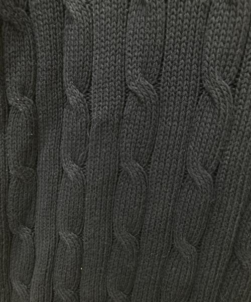 POLO RALPH LAUREN（ポロ・ラルフローレン）POLO RALPH LAUREN (ポロ・ラルフローレン) ショートスリーブケーブルニット ネイビー サイズ:Mの古着・服飾アイテム