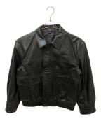 JACKROSEジャックローズ）の古着「JE LAMB LEATHER A-2 JACKET」｜ブラック