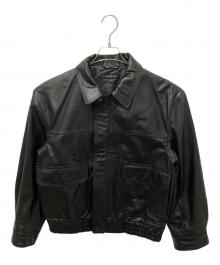 JACKROSE（ジャックローズ）の古着「JE LAMB LEATHER A-2 JACKET」｜ブラック