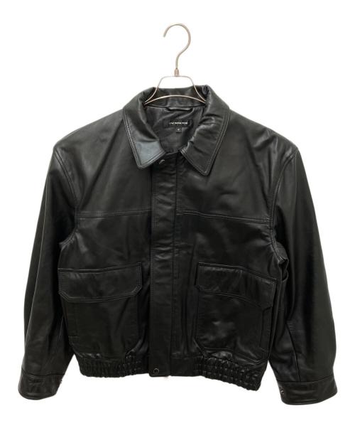 JACKROSE（ジャックローズ）JACKROSE (ジャックローズ) JE LAMB LEATHER A-2 JACKET ブラック サイズ:Lの古着・服飾アイテム