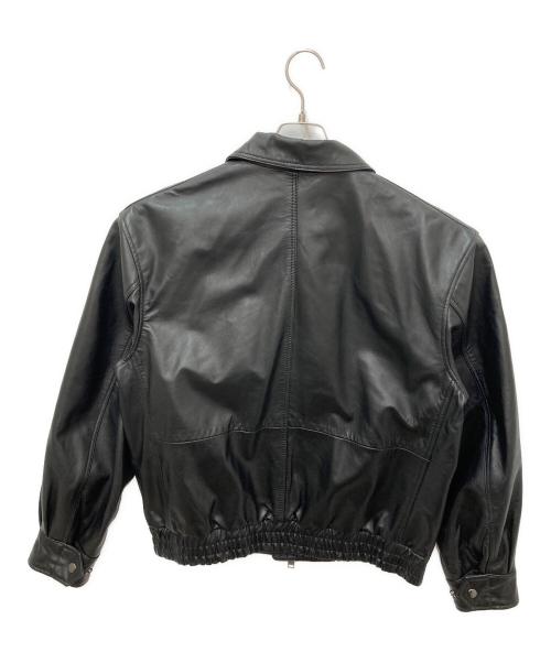 JACKROSE（ジャックローズ）JACKROSE (ジャックローズ) JE LAMB LEATHER A-2 JACKET ブラック サイズ:Lの古着・服飾アイテム