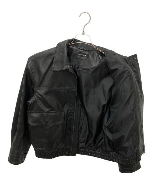JACKROSE（ジャックローズ）JACKROSE (ジャックローズ) JE LAMB LEATHER A-2 JACKET ブラック サイズ:Lの古着・服飾アイテム