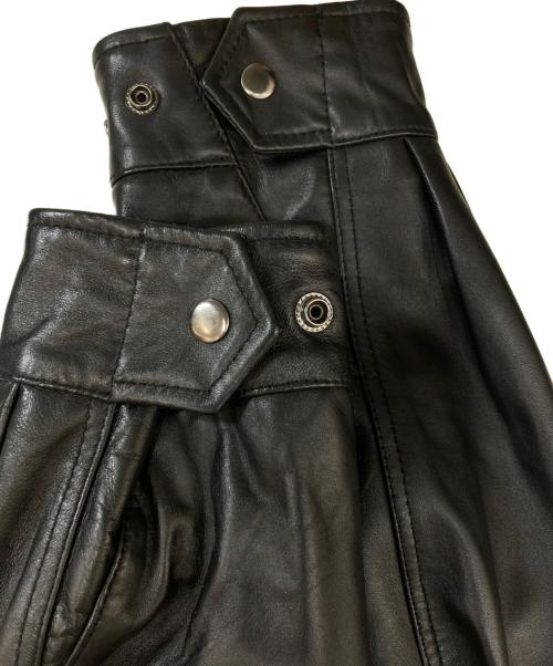 JACKROSE（ジャックローズ）JACKROSE (ジャックローズ) JE LAMB LEATHER A-2 JACKET ブラック サイズ:Lの古着・服飾アイテム