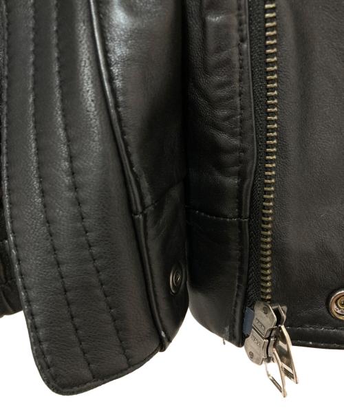 JACKROSE（ジャックローズ）JACKROSE (ジャックローズ) JE LAMB LEATHER A-2 JACKET ブラック サイズ:Lの古着・服飾アイテム